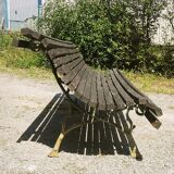 Garden bench park vintage square