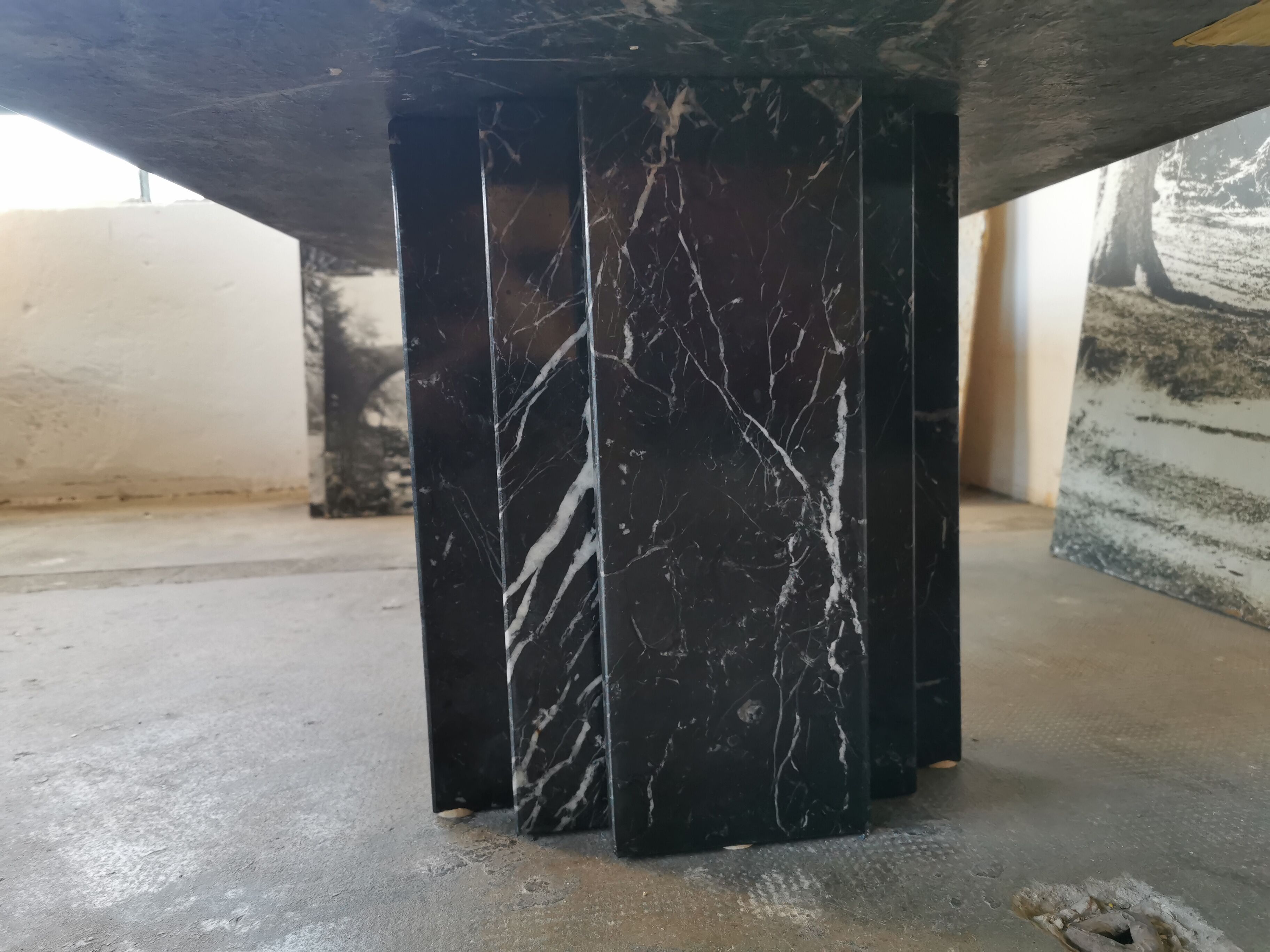 Black marble coffee table