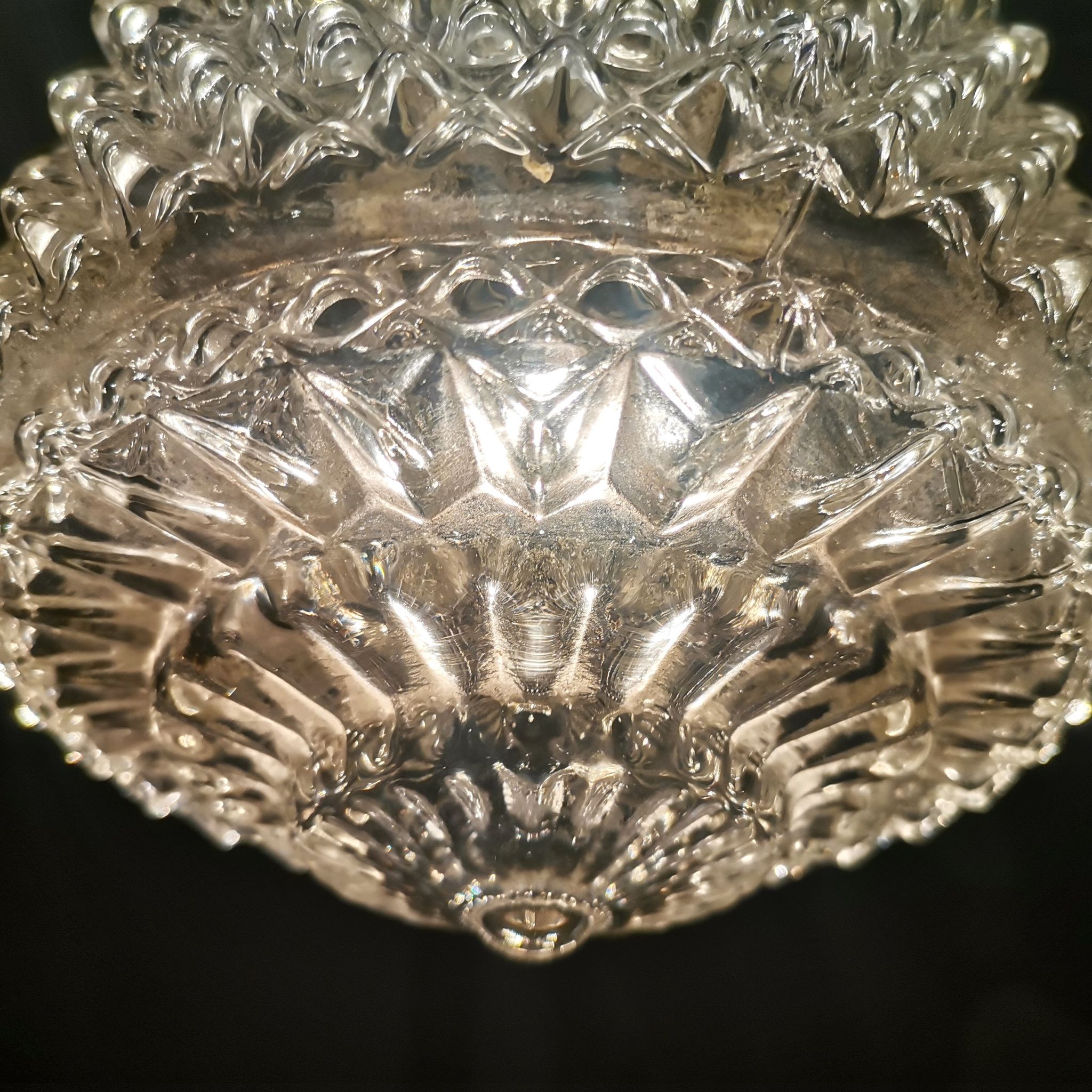 Suspension en verre du milieu du siècle années 1960
