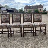 4 chaises louis XIII