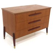 Commode scandinave en teck, Bröderna Gustavssons, Markaryd, Suède, 1960