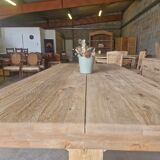 Reclaimed solid oak farmhouse table