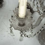 Maria Theresa Crystal Candelabra Table Lamps. Set of two. Italy 1940s