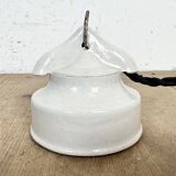 Vintage White Porcelain Pendant Light, 1970s