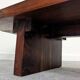 Brutalist coffee table in solid teak