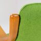 Vintage green wool office chair 1970