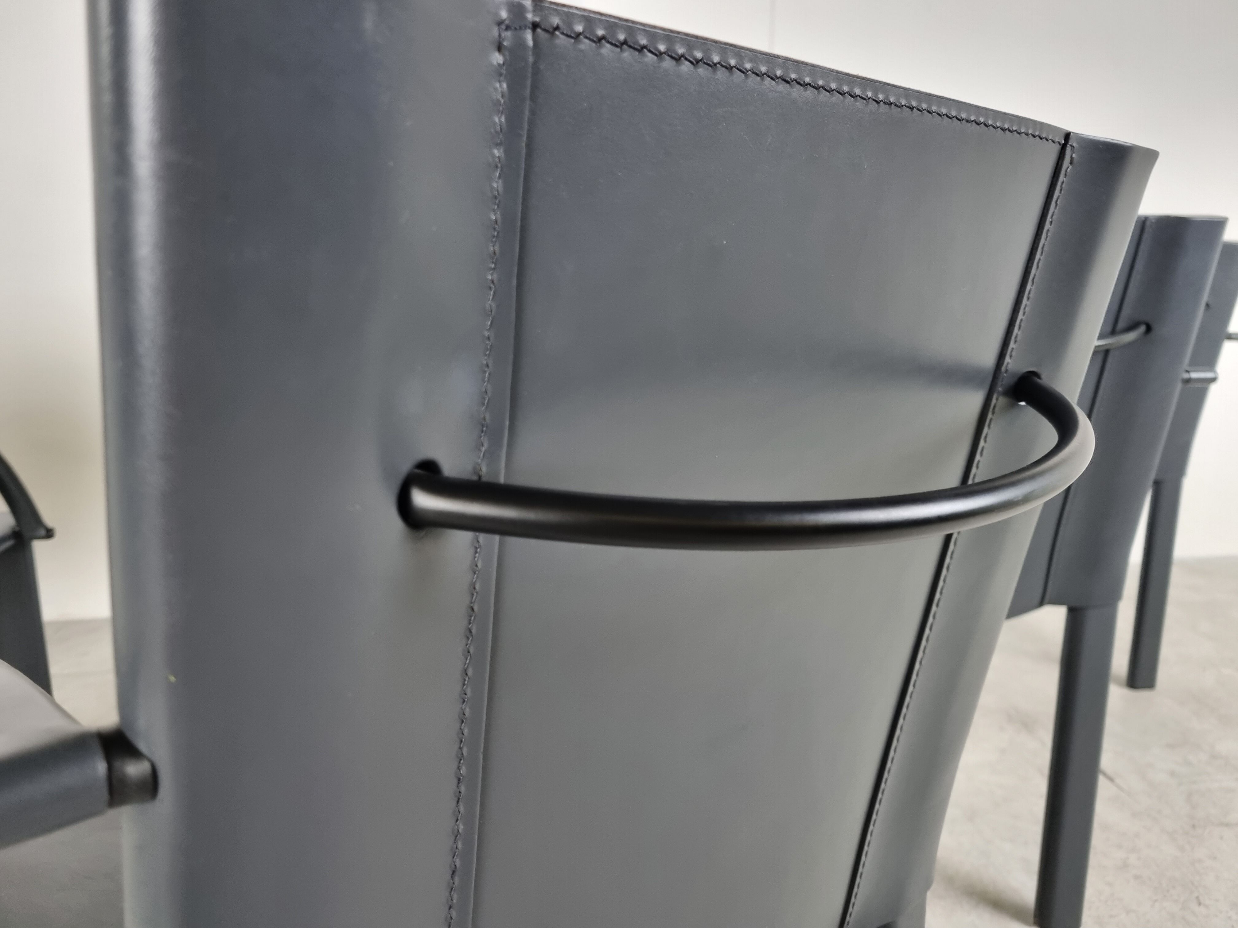 Carlo Bartoli dining chairs for Matteo Grassi, set of 6 - 1980s