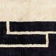 Tapis blanc-noir fait main traditionnelle 250cmx150cm