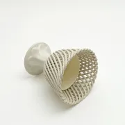 Openwork cup on pedestal