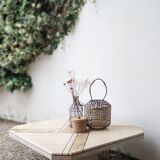 Travertine coffee table