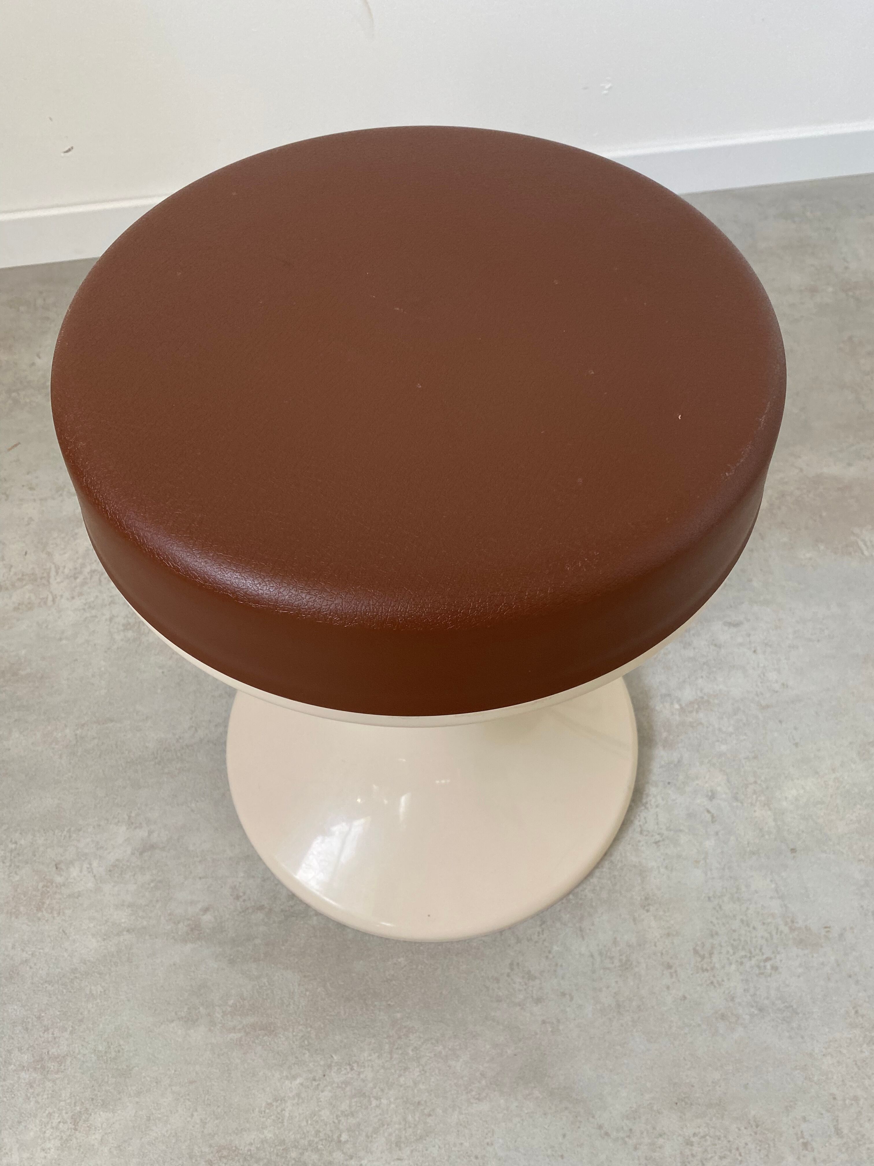 Old vintage plastic tulip stool 1970