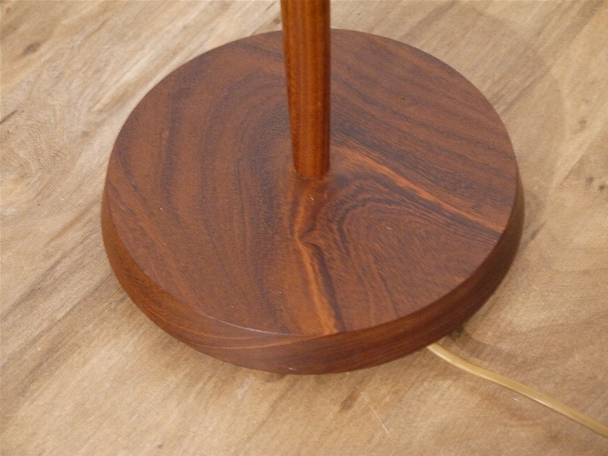 Scandinavian lamppost and teak and brass