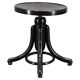 Tabouret de piano Thonet en bois courbé noir, Tchécoslovaquie, années 1930