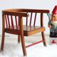 Chaise/Fauteuil enfant Baumann vintage en bois à barreaux, années 50