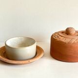 ART NOUVEAU Terracotta BUTTER DISH