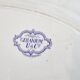 6 Deep Plates Terre de Fer Sarreguemines U&C Geranium Model 19th century, purple color