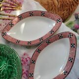 2 raviers in porcelain art deco