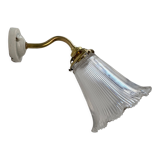 Vintage prismatic glass wall lamp