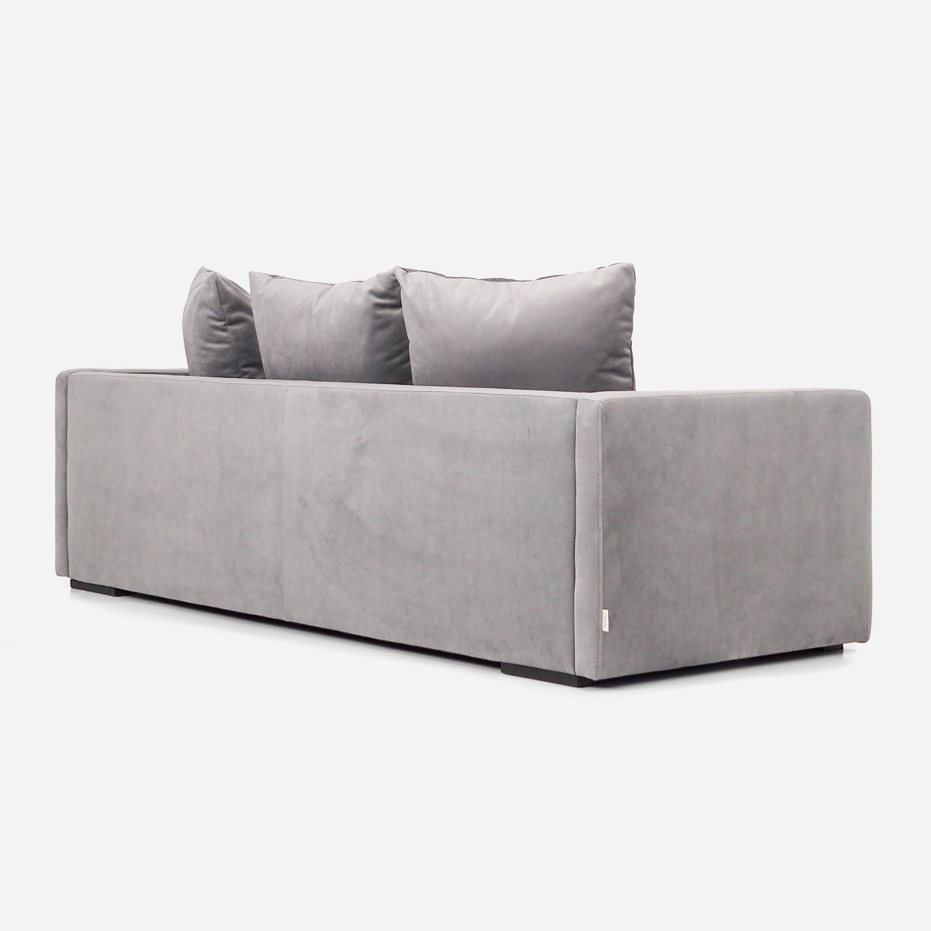 Canapé kopenhaga argent velour, design scandinave