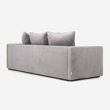 Canapé kopenhaga argent velour, design scandinave
