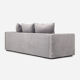 Canapé kopenhaga argent velour, design scandinave