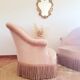 Duo de fauteuils crapauds rose poudré