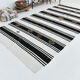 6x13 White & Black Hemp Carpet, 202x404Cm