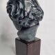 Bust of Beethoven in patinated plaster in imitation of bronze, signed, 27 cm