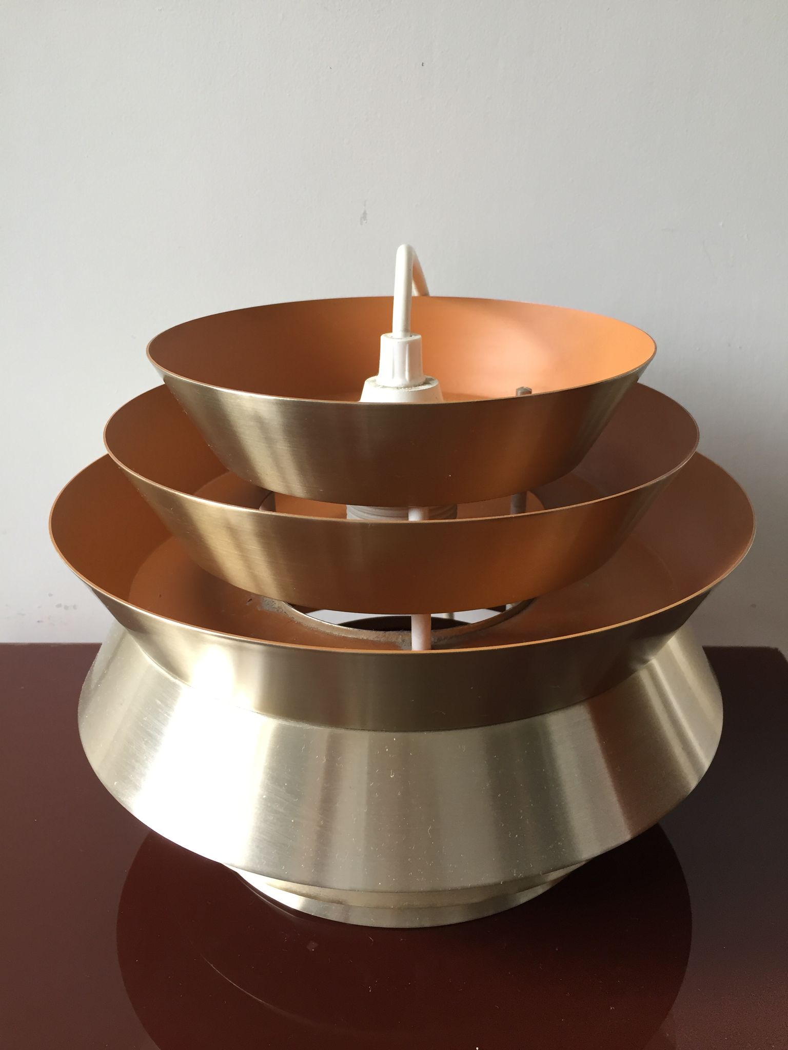 Brass hanging lamp by Carl Thore for Granhaga