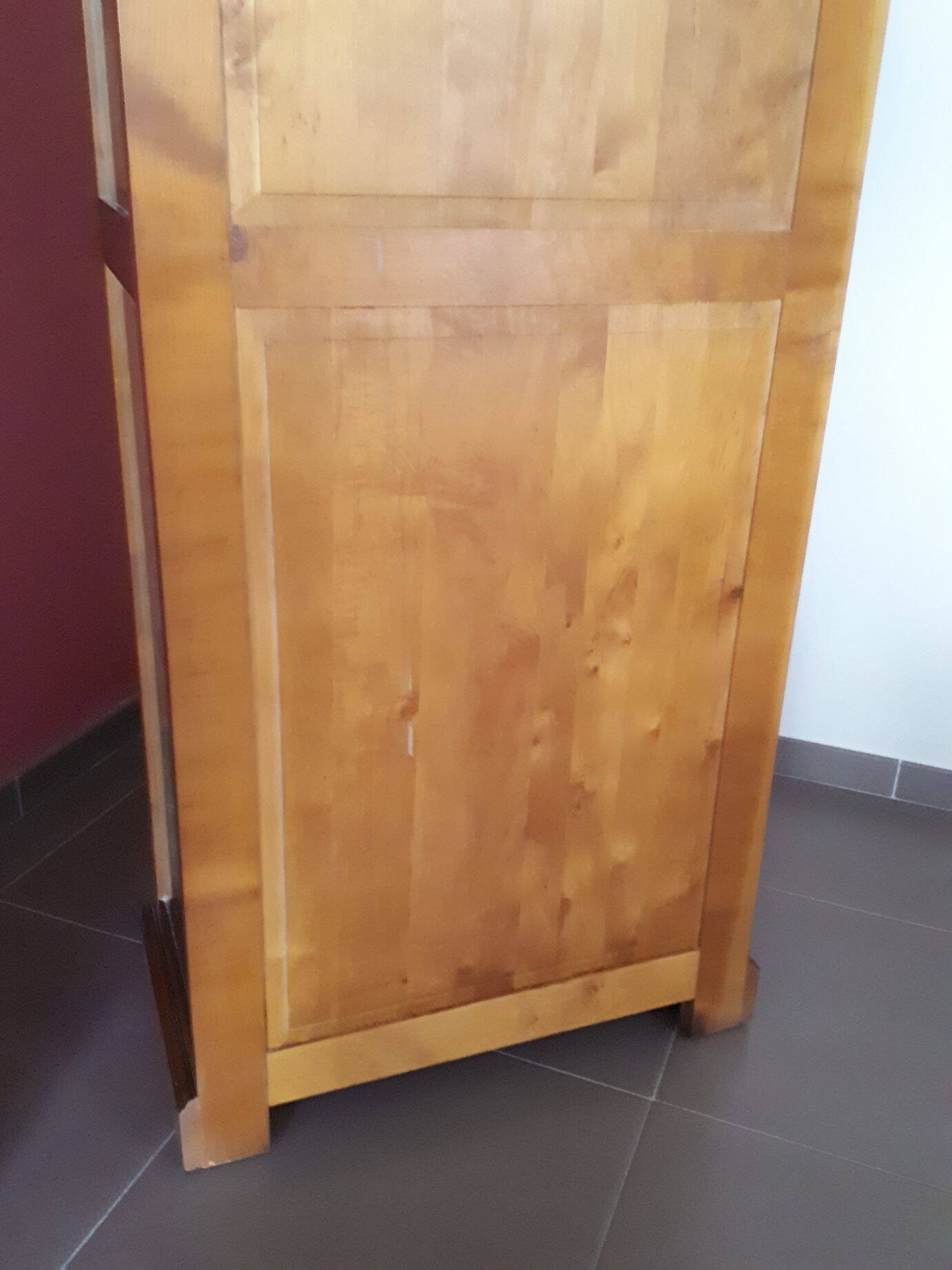 Cherry wood display cabinet with 6 adjustable glass shelves – Drimmer brand