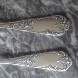 Silver metal salad cutlery