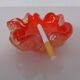 Red & Silver Murano Glass Ashtray by Barovier & Toso, Italy, 1960s