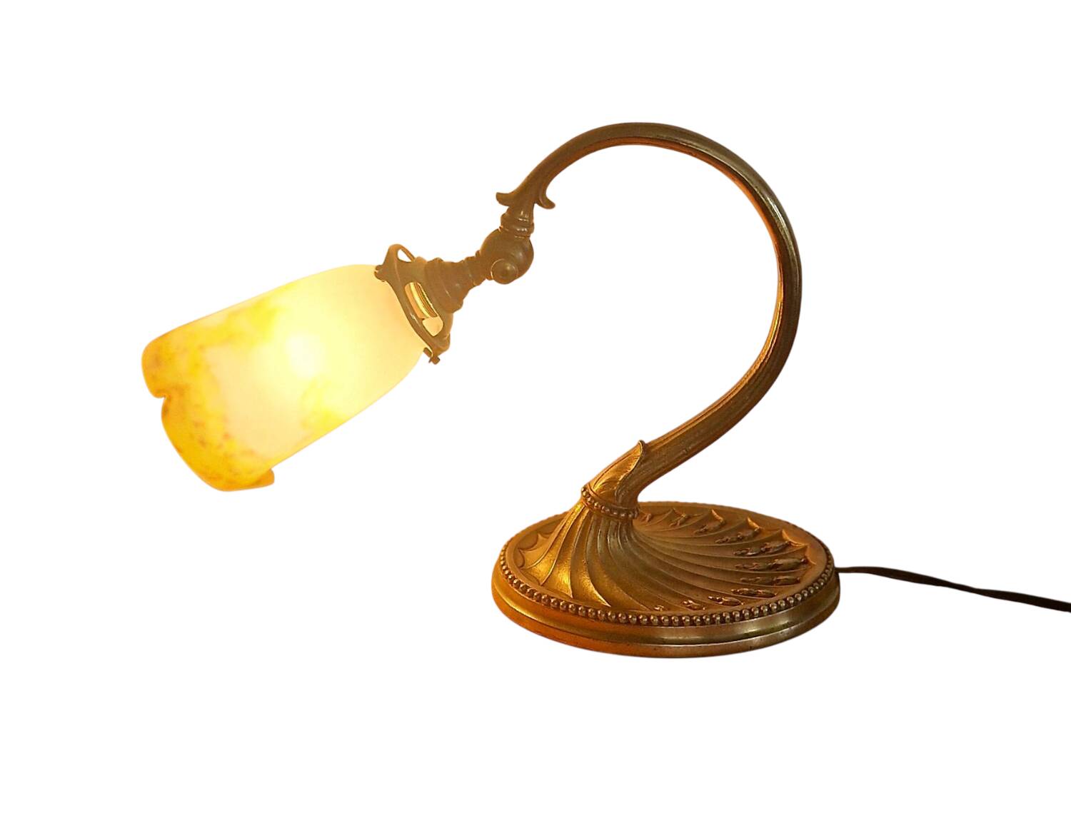 Art Nouveau lamp - Bronze and glass paste signed MüllerFrères - Circa 1910