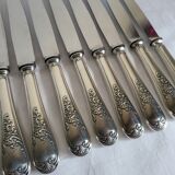 12 silver-plated table knives with stainless steel blades nogent