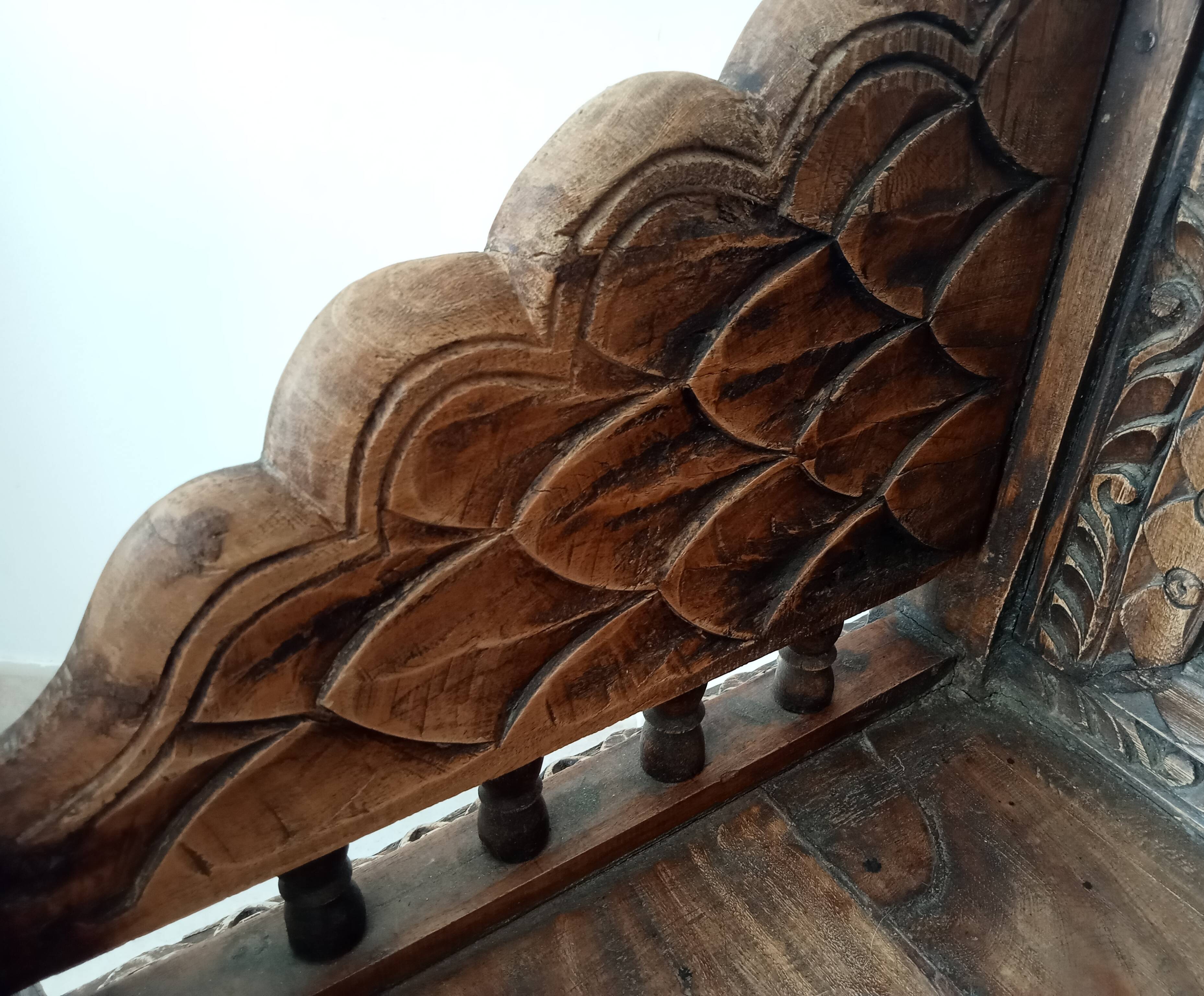 Fauteuil Ancien Pidha Rajasthan XIXeme en Palissandre