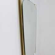 Mid-century illuminated wall mirror by Ernest Igl with brass crown, by Hillebrand.