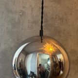 Suspension globe métal Space age année 80