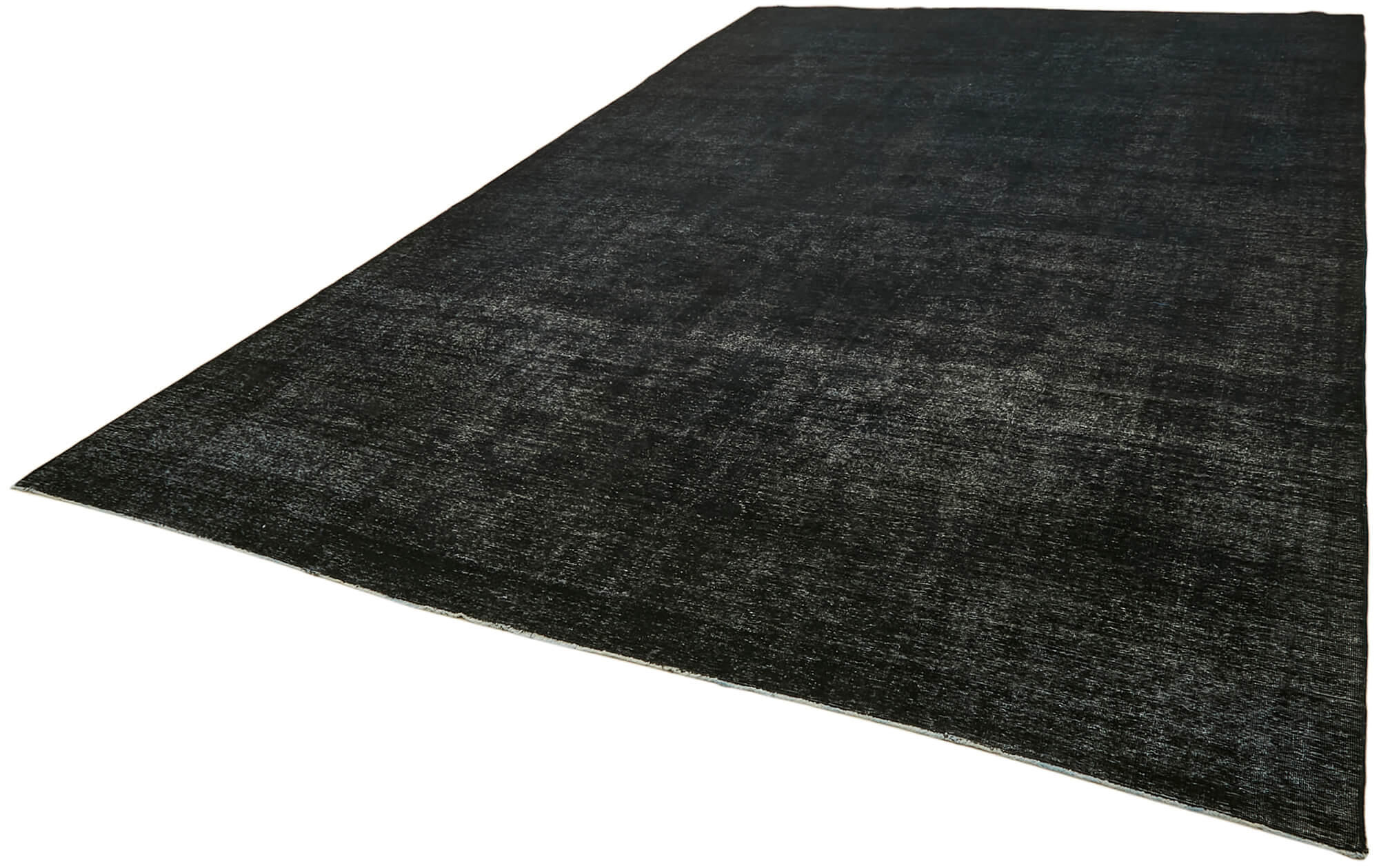Hand-knotted persian antique 1970s 292 cm x 466 cm black wool carpet