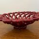 Antique fruit basket in woven ceramic Vallauris