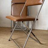 Vintage chrome folding chairs