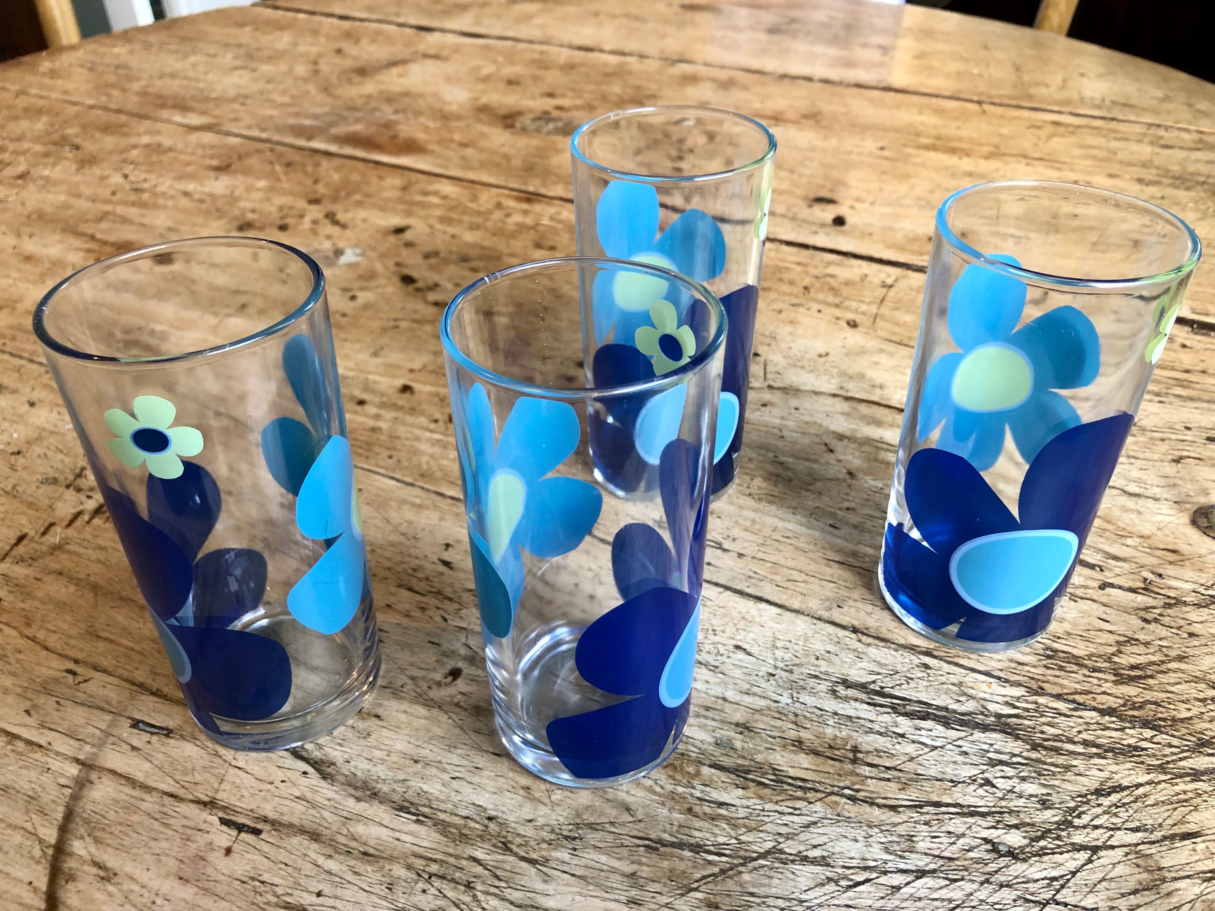 Orangeade glasses 70 ́s - Italian production