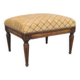 Louis XVI period wooden and velvet ottoman