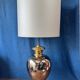 Italian design lamp in silver and gold ceramic. 1970s.