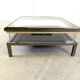 Vintage sliding glass coffee table, 1970s