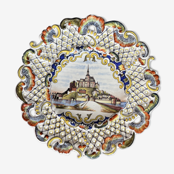 Earthenware plate Mont Saint Michel