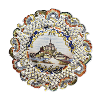 Earthenware plate Mont Saint Michel
