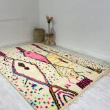 Colorful handmade wool Berber rug 320 X 180 CM