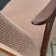 Chaise à dossier haut en teck moderne suédois du milieu du siècle