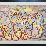 Rudolf möller 1881-1967.composition,1918.gouache et aquarelle