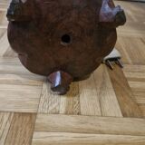 Carved rosewood lamp base